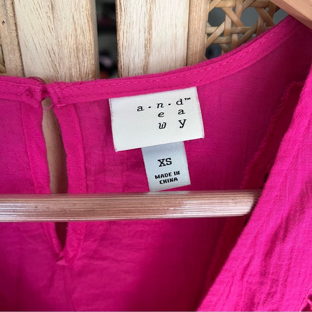 Pink Ruffle Mini Dress - Picture 3 of 7